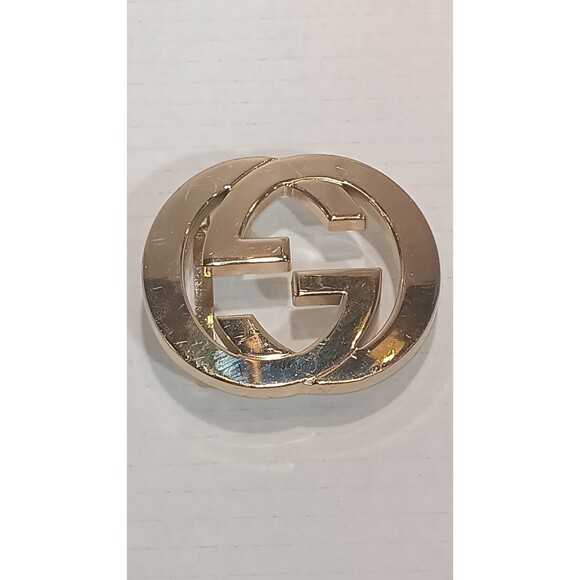 Beautiful  Looking Gucci GG Mirror-like Gold Chrome  Belt Buckle Only - Picture 1 of 7